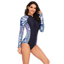 Women's Indigo Long Sleeve Zip Swimwear Long Sleeve Swimwear Iconix 