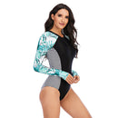 Women's Lush Vibes Long Sleeve Zip Swimwear Long Sleeve Swimwear Iconix 