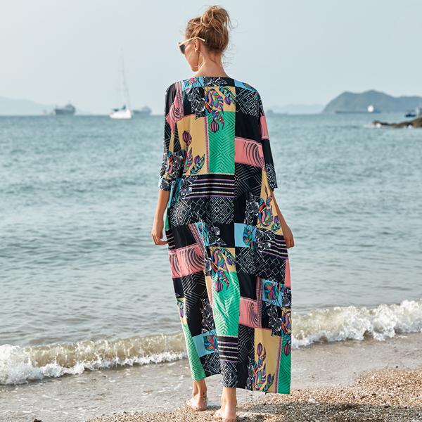 Women's Modern Mosaic Beach Cover-up