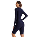 Women's Navy Blue Ballistic Long Sleeve Shorts Swimwear Long Sleeve Swimwear Iconix 