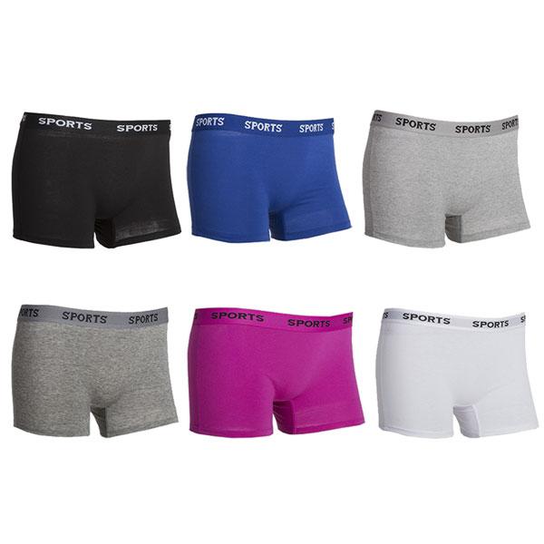 Women’s Pack of 6 Sports Boyleg Shorts Outdoor Iconix 