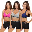 Women’s Pack of 6 Sports Boyleg Shorts Outdoor Iconix 