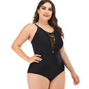 Women's Plus Size Black Crossover Swimwear plus size swimwear Iconix 