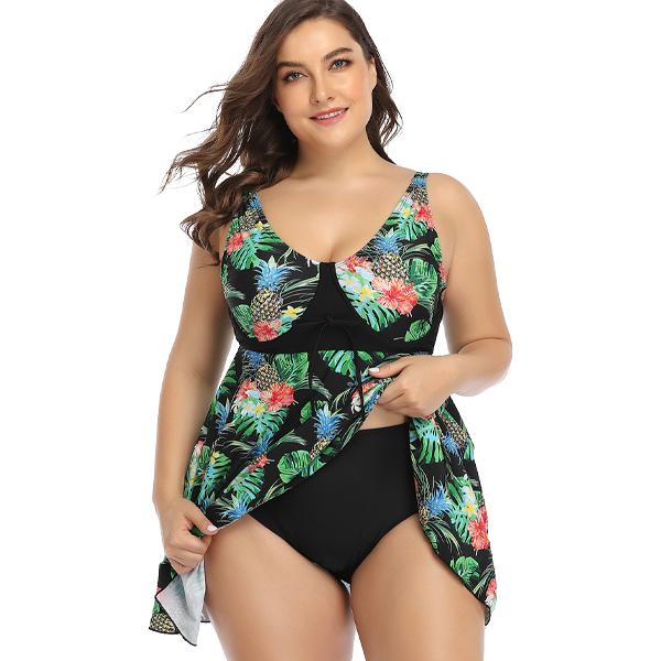 Women’s Plus Size Colour Blossom Dress Swimsuit Plus Size Swimwear Iconix 