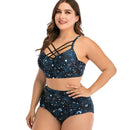 Women's Plus Size Fantastic Blue Bikini Plus Size Swimwear Iconix 