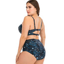 Women's Plus Size Fantastic Blue Bikini Plus Size Swimwear Iconix 