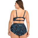 Women's Plus Size Fantastic Blue Bikini Plus Size Swimwear Iconix 