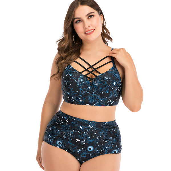 Women's Plus Size Fantastic Blue Bikini plus size swimwear Iconix 