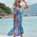 Women's Rainbow Bands Beach Cover-up Beach Cover-Up Iconix 