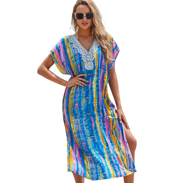 Women's Rainbow Bands Beach Cover-up beach cover-ups Iconix 