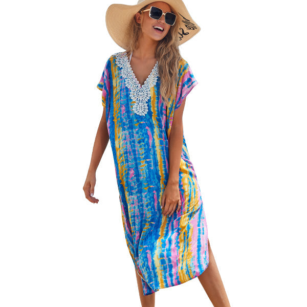 Women's Rainbow Bands Beach Cover-up beach cover-ups Iconix 