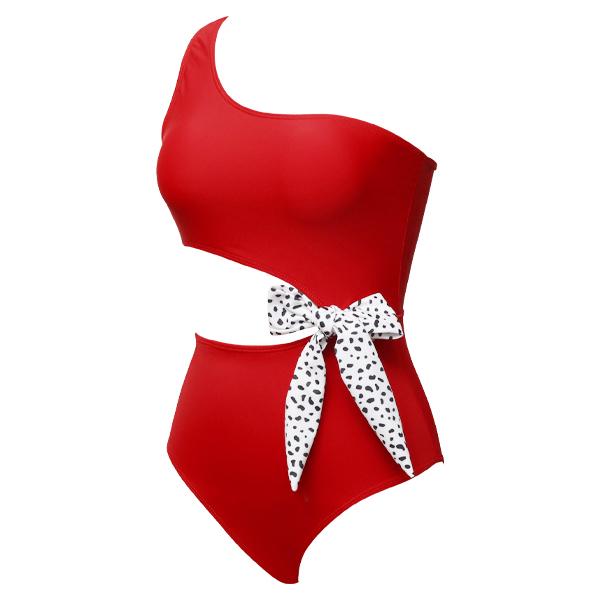 Women's Red Bow One-piece Swimwear Bikini Iconix 