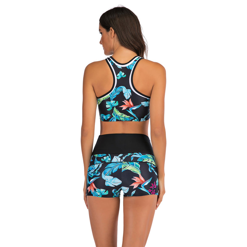 Women's Tropic Energy Two-Piece Swimwear Long Sleeve Swimwear Iconix 