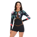 Women's Tropic Vibes Long Sleeve Boxer Swimwear Long Sleeve Swimwear Iconix 