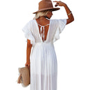 Women's White Boho-Chic Beach Cover-up beach cover-ups Iconix 