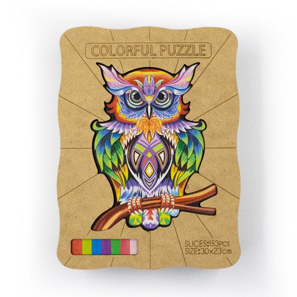 Wooden Animal 153pc Jigsaw Puzzle – Owl Jigsaw Puzzles Iconix 