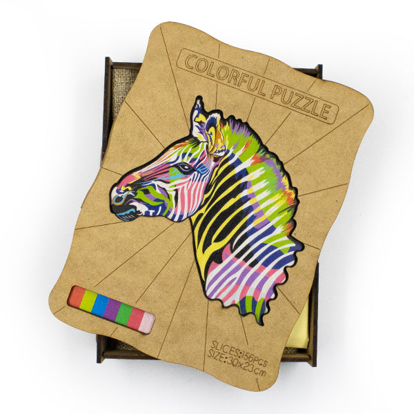 Wooden Animal 159pc Jigsaw Puzzle – Zebra Jigsaw Puzzles Iconix 