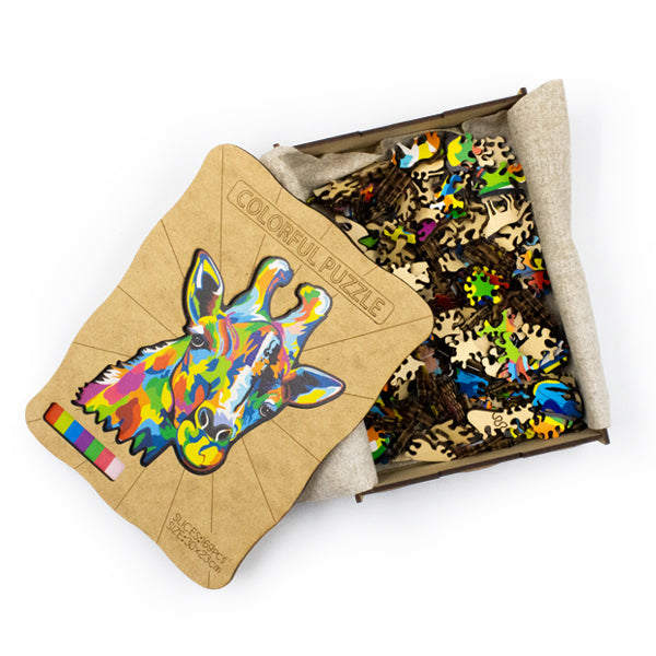 Wooden Animal 169pc Jigsaw Puzzle – Giraffe Jigsaw Puzzles Iconix 