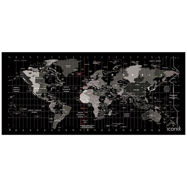 World Wide Map Full Desk Coverage Gaming and Office Mouse Pad Electronics & Gadgets Iconix 